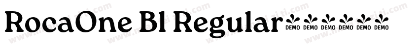 RocaOne Bl Regular字体转换